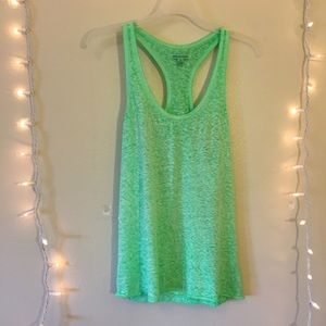 American Eagle lime green racerback tank